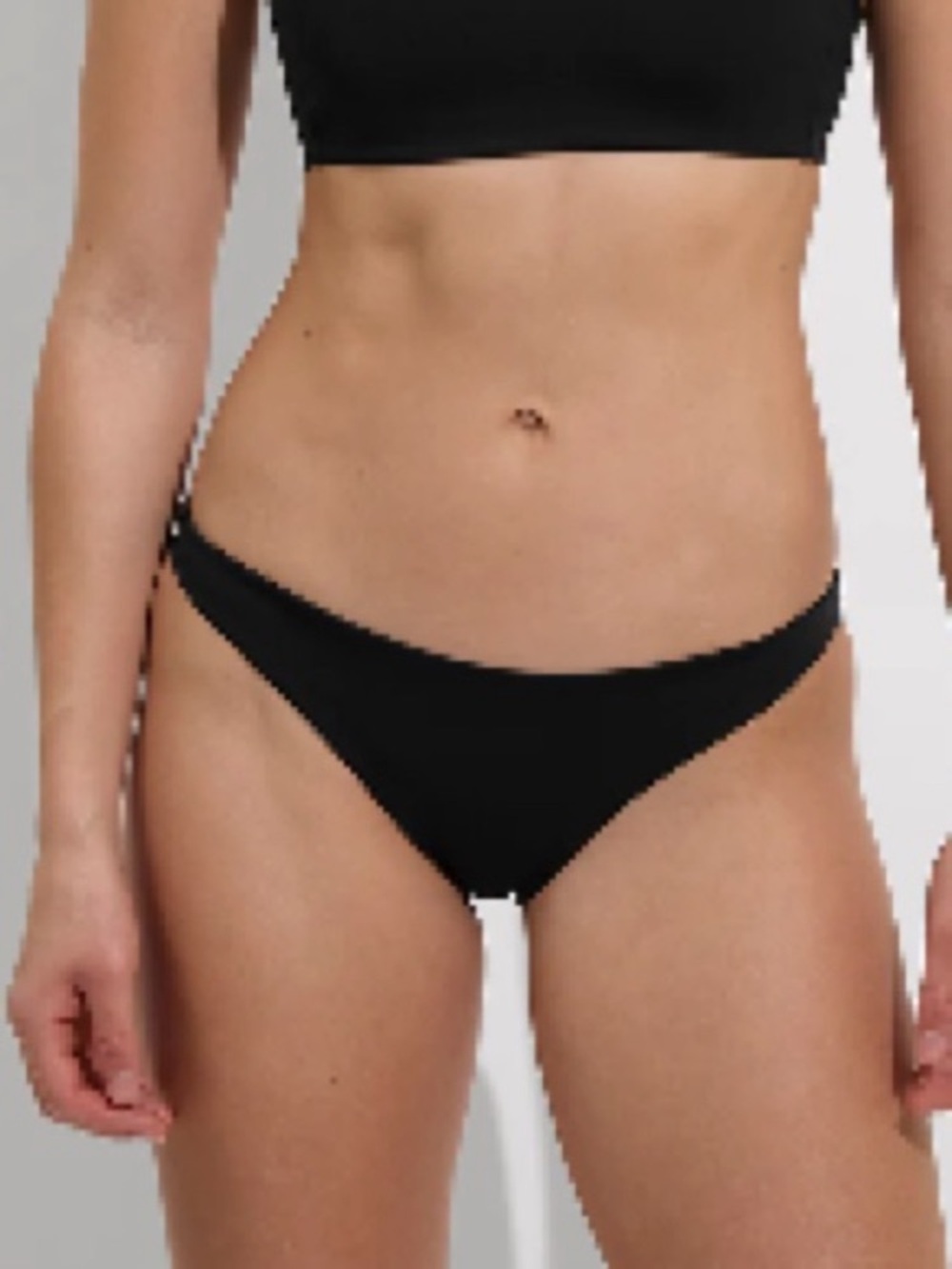 Left On Friday Black Low-Rise Bikini Brief